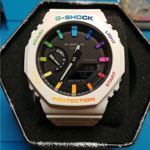 Casio GShock Rainbow : custom made GA2100 gshock - casioak
